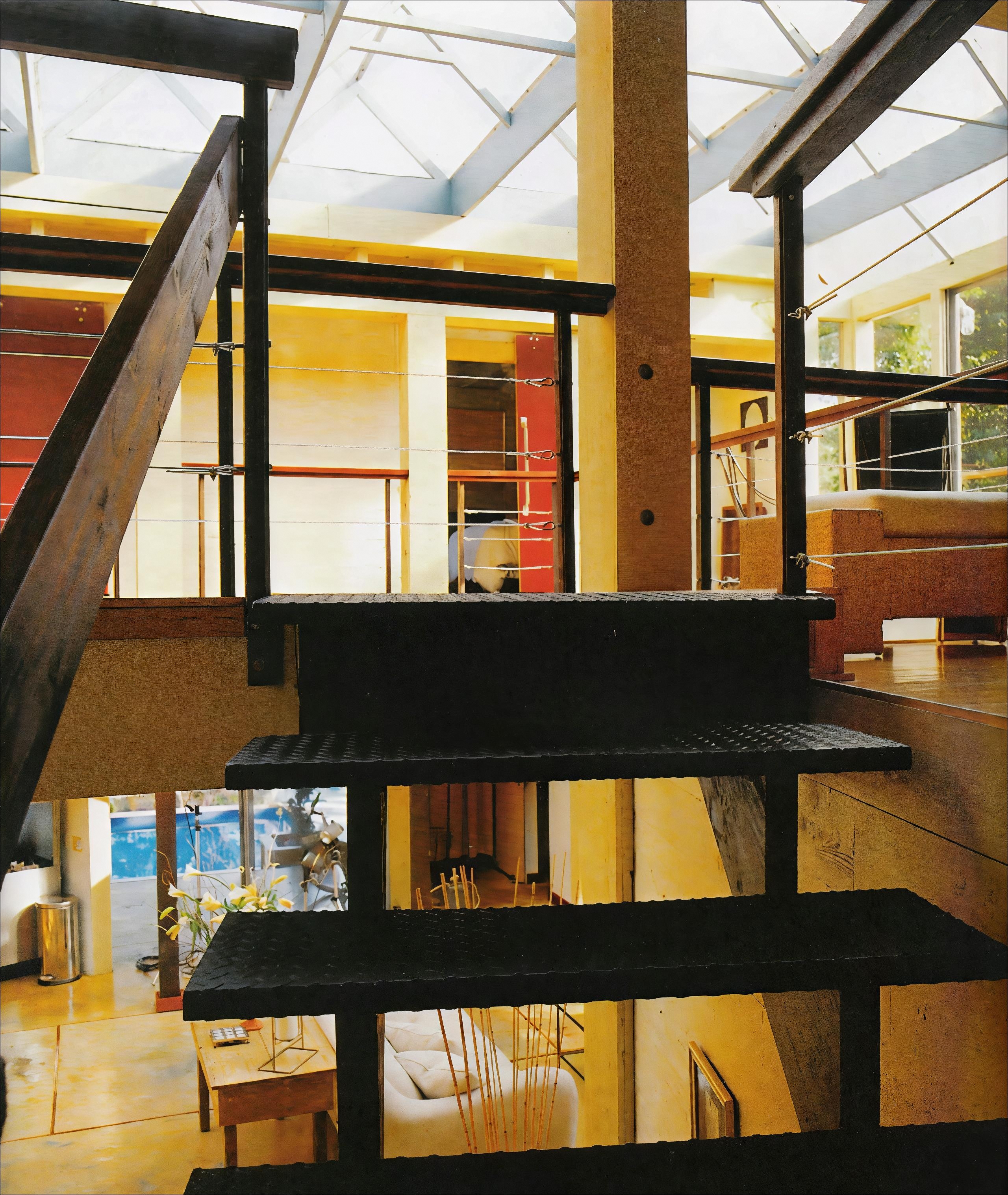 View through stairs